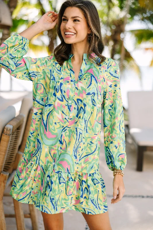 Reduced Prices Easy Life Green Babydoll Dress