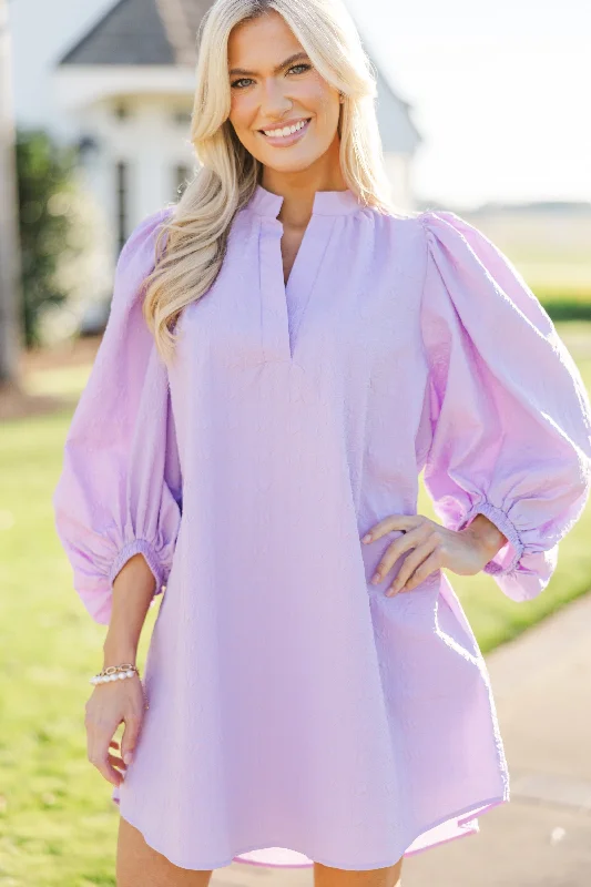Limited Edition The Idyllic Lavender Purple Textured Dress