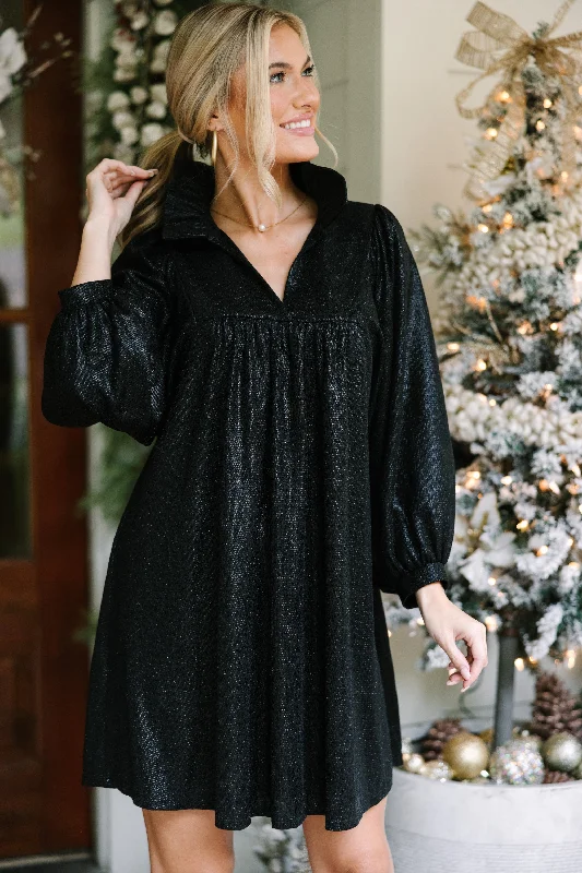 The Best Prices Looking For Fun Black Glitter Dress