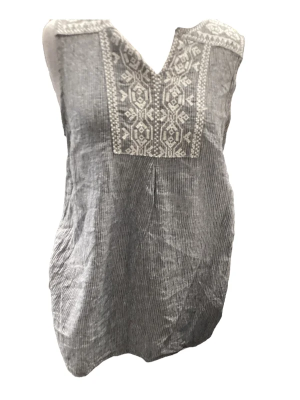 Instant Savings Striped Pattern Dress Casual Midi Beachlunchlounge, Size L