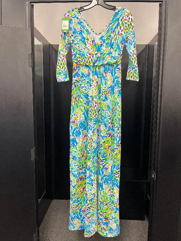Can't Miss Multi-colored Dress Party Long Lilly Pulitzer NWT, Size Xs