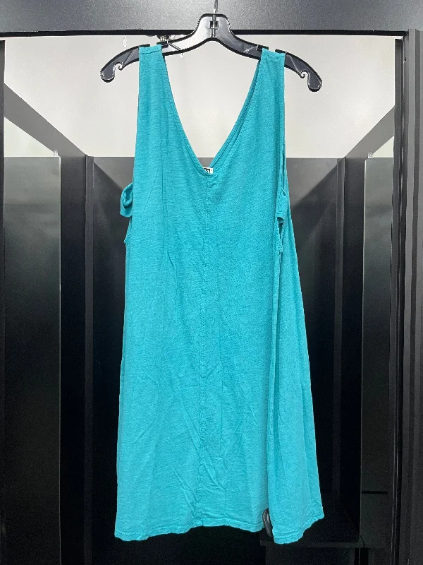 Super Sale Teal Dress Casual Short Loft, Size 2x
