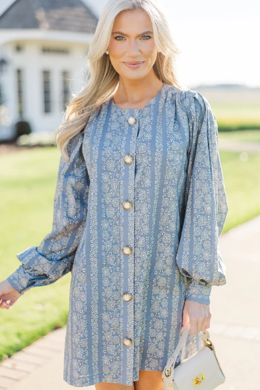 Today’s Deal Start Your Day Blue Floral Dress