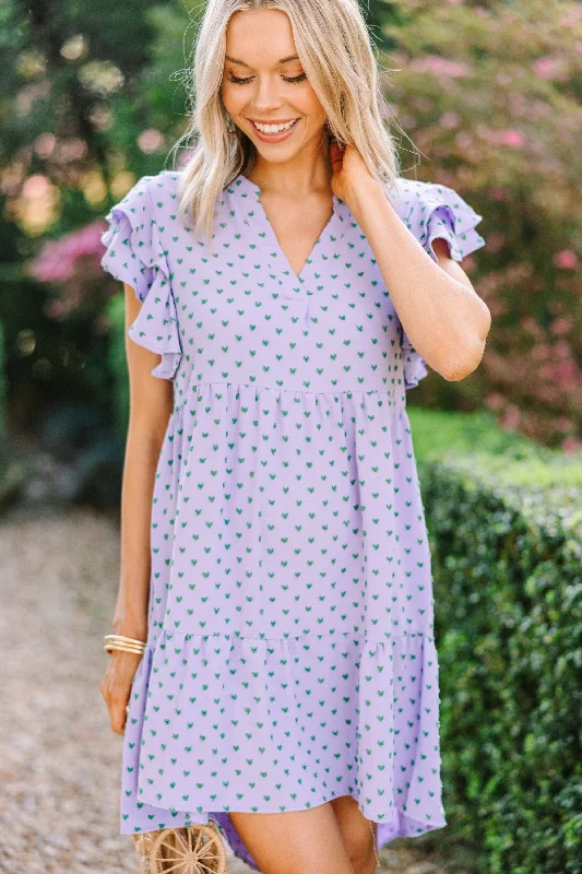 Year-End Sale Have It Your Way Lavender Purple Babydoll Dress