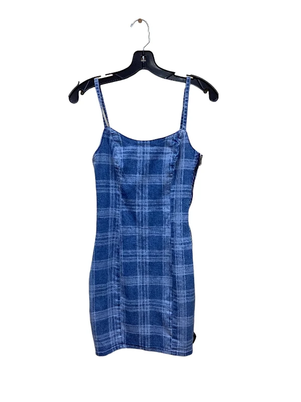 Price Slash Blue Denim Dress Casual Midi Divided, Size S