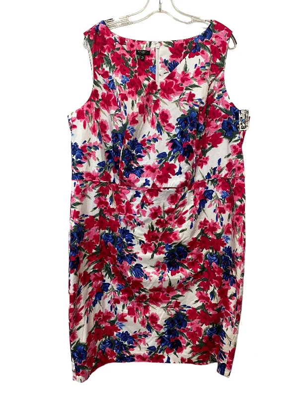 Crazy Deals Floral Print Dress Party Midi Talbots, Size 16