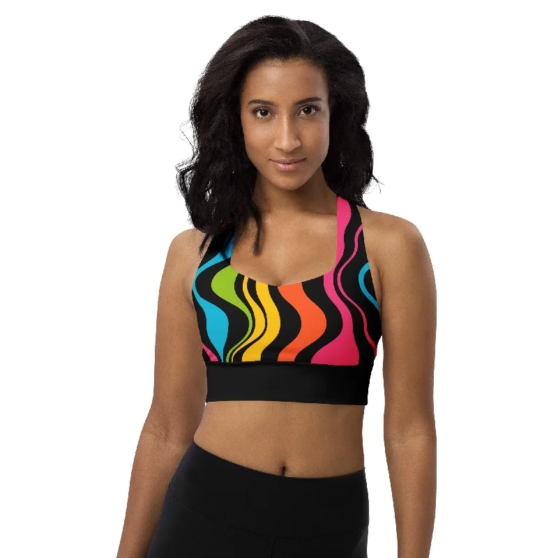 Value Deals Sports Bra (recycled) - WAVY rainbow