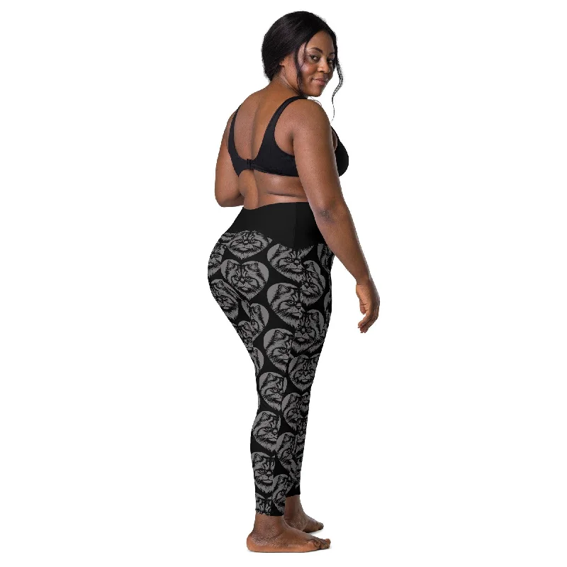 Unmissable Offer CAT BREED LEGGINGS with pockets - BRITISH LONGHAIR - HERTTAHOUND - grey
