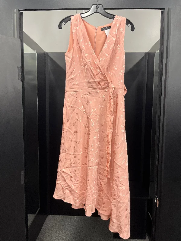 Stock Clearance Salmon Dress Party Long Lauren By Ralph Lauren NWT, Size Xs