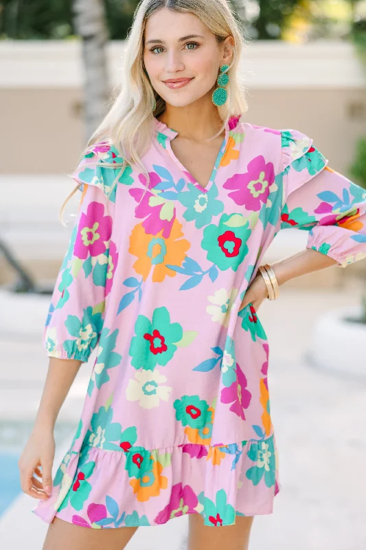 Anniversary Sale Walk Away With Me Pink Floral Dress