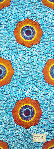 Shop and Save Blue Wax Fabric Print Kemetic Yoga Mat Topper
