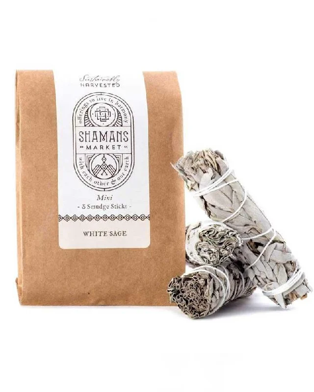 Limited Time Offer White Sage Smudge Stick Mini 3 Pack