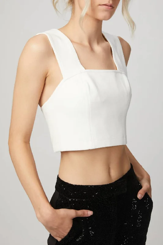 Overstock Ren Crop Top In Off-White