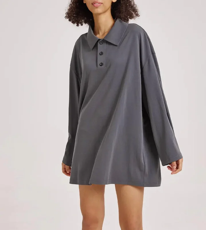 Price Break Stretch-Modal Jersey Polo Shirt In Dark Grey