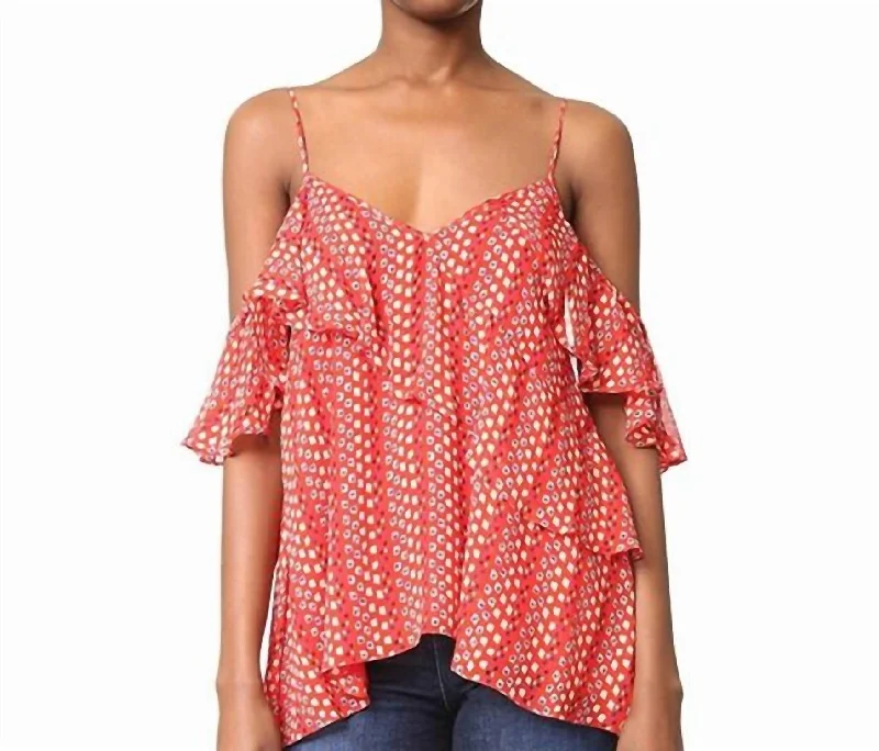 Unmissable Offer Women's Chiara Floral Silk Cami Top In Red