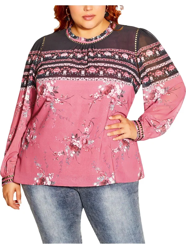 Weekend Special Adele Womens Colorblock Polyester Blouse