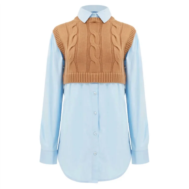 Stock Up and Save Cooper Top In Camel/french Blue