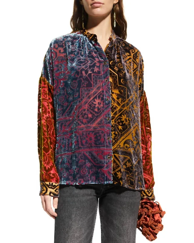 Savings Event Frida Button Down Shirt In Multi