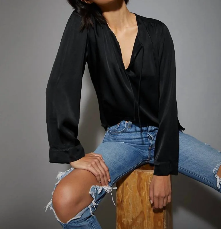 Unmissable Offer Maura Relaxed Tie Top In Black
