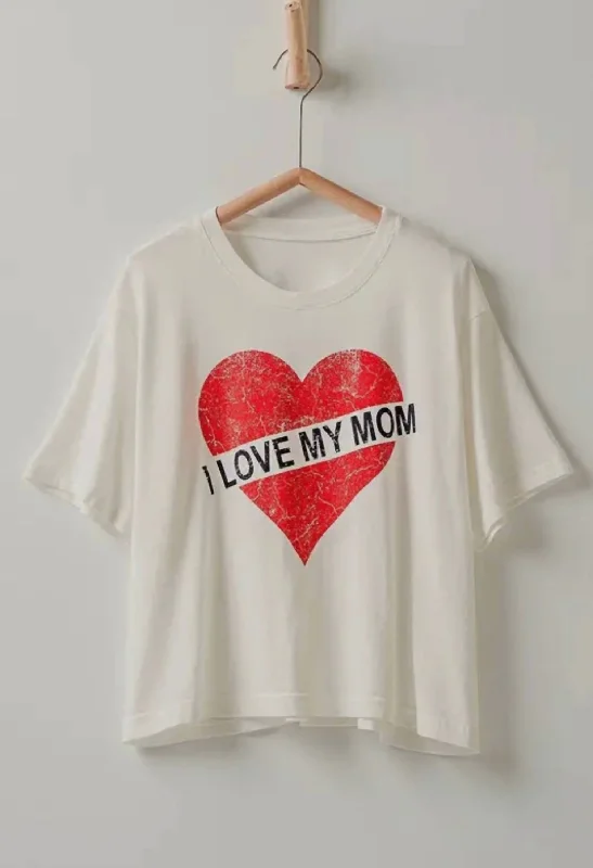 Seasonal Sale Mom Tee In White