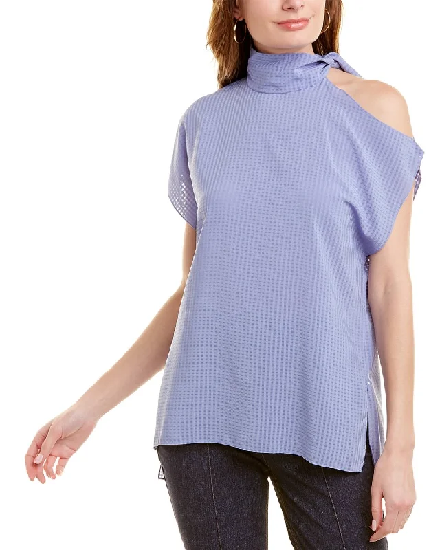 Today’s Special Pearl by Lela Rose Sheer Check Top