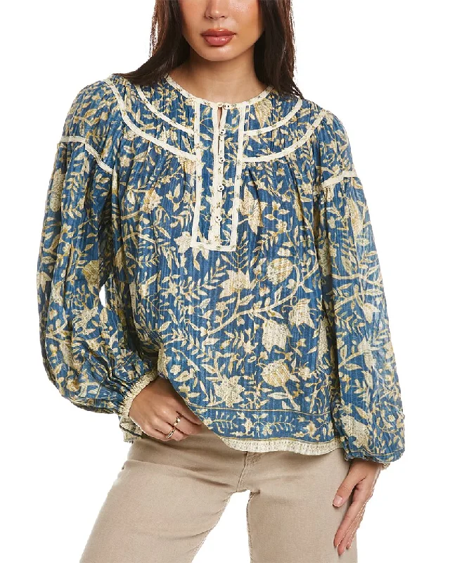 Final Sale Ulla Johnson Gathered Yoke Blouse