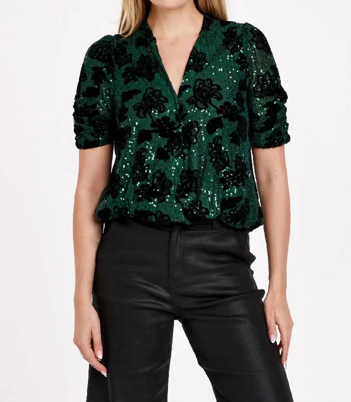 Major Savings Yazmine Front Wrap Top In Sparkling Lily