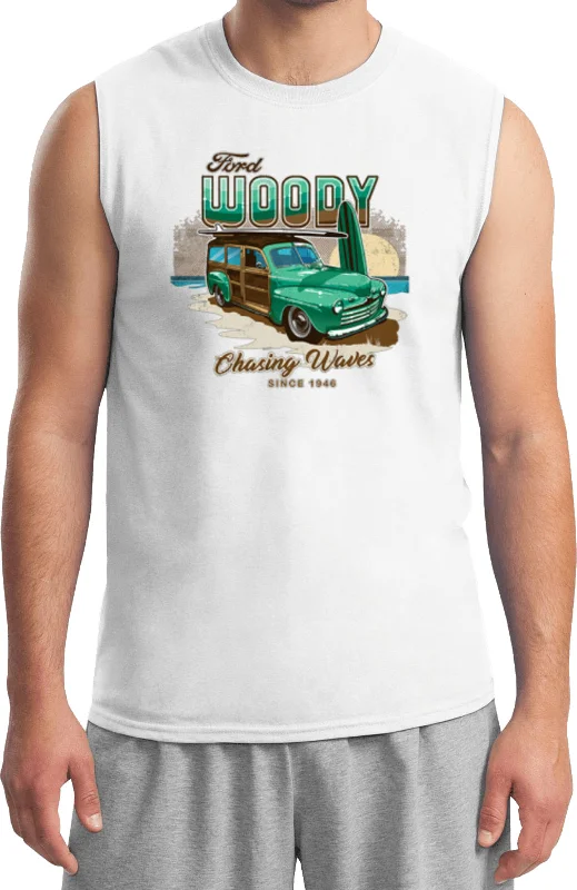 Shop and Save 1946 Ford Woody Mens Sleeveless Shirt
