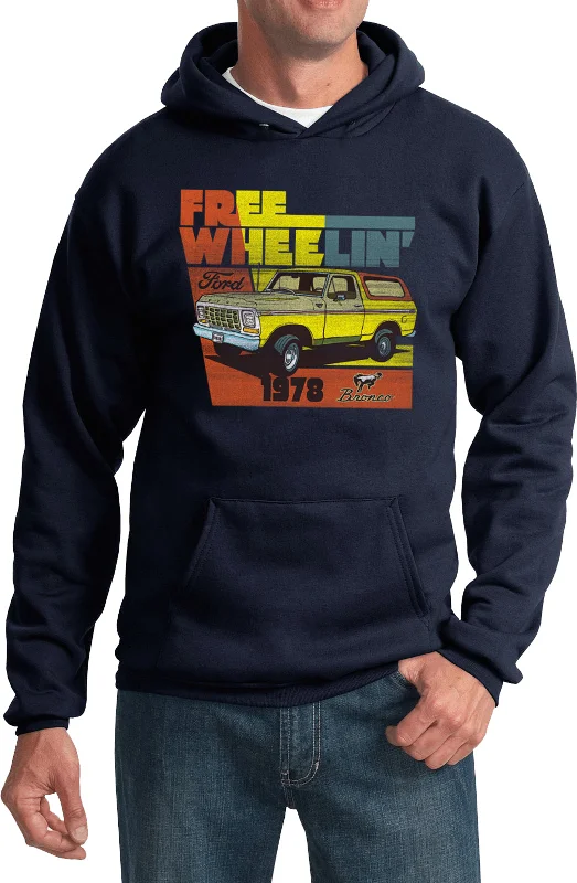 Price Cut Men's 1978 Ford Bronco Free Wheeling Hoodie