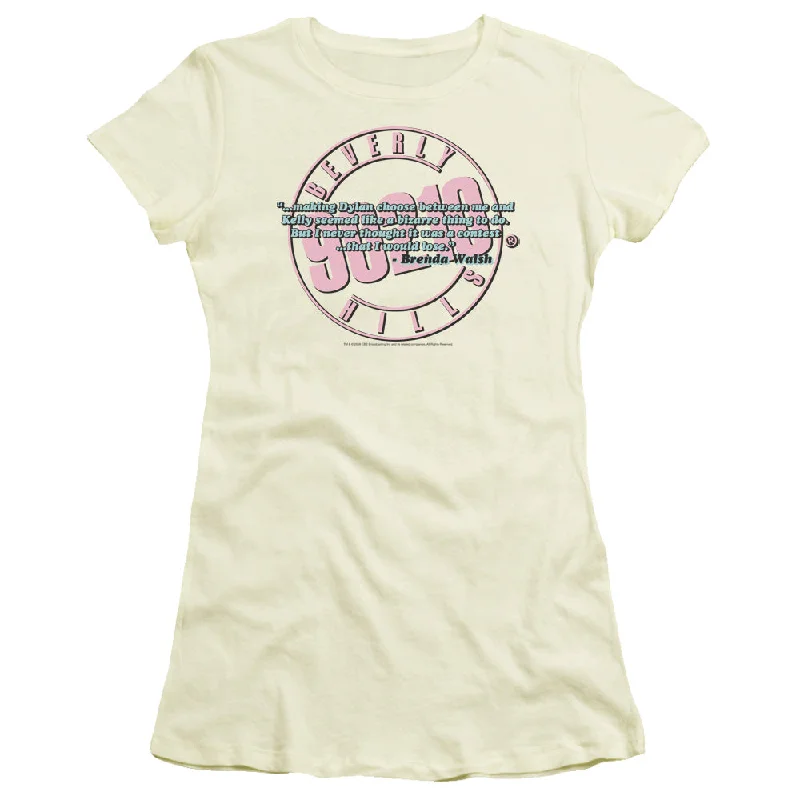 Major Savings 90210 Juniors T-Shirt Brenda Walsh Quote Cream Tee
