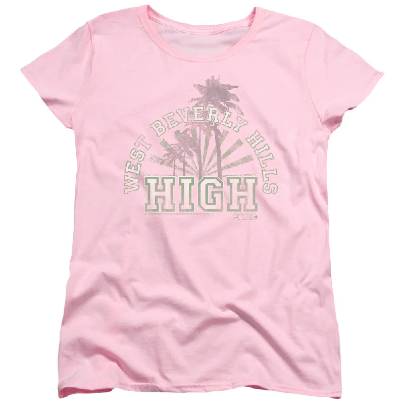 Clearance Sale 90210 Womens T-Shirt West Beverly Hills High Pink Tee