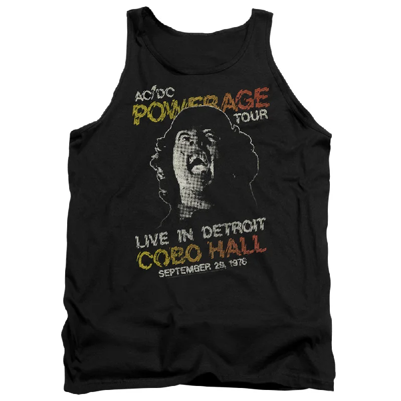 Markdown Madness AC/DC 1976 Powerage Tour Live in Detroit Black Tank Top