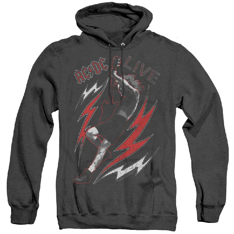 Instant Discount AC/DC Angus Young Live Black Heather Hoodie