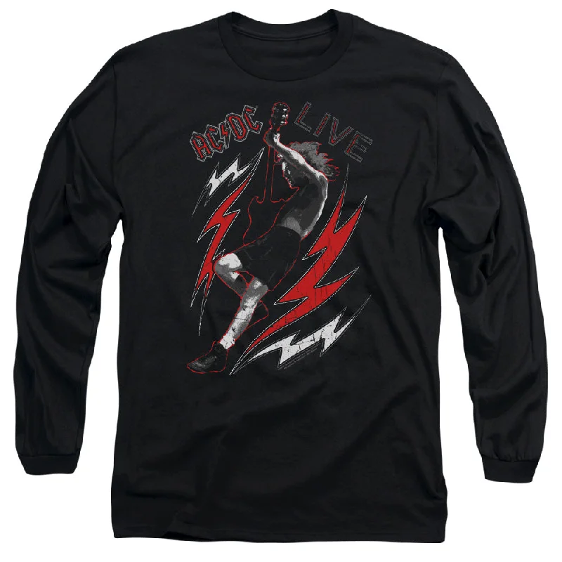 Don't Wait AC/DC Angus Young Live Black Long Sleeve Shirt