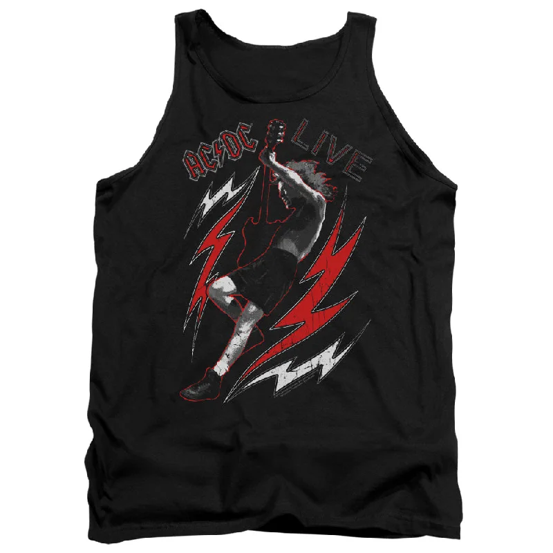 Deal Dash AC/DC Angus Young Live Black Tank Top