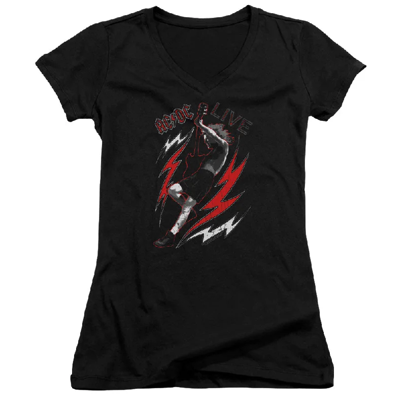 Bargain Prices AC/DC Angus Young Live Juniors V-neck Shirt