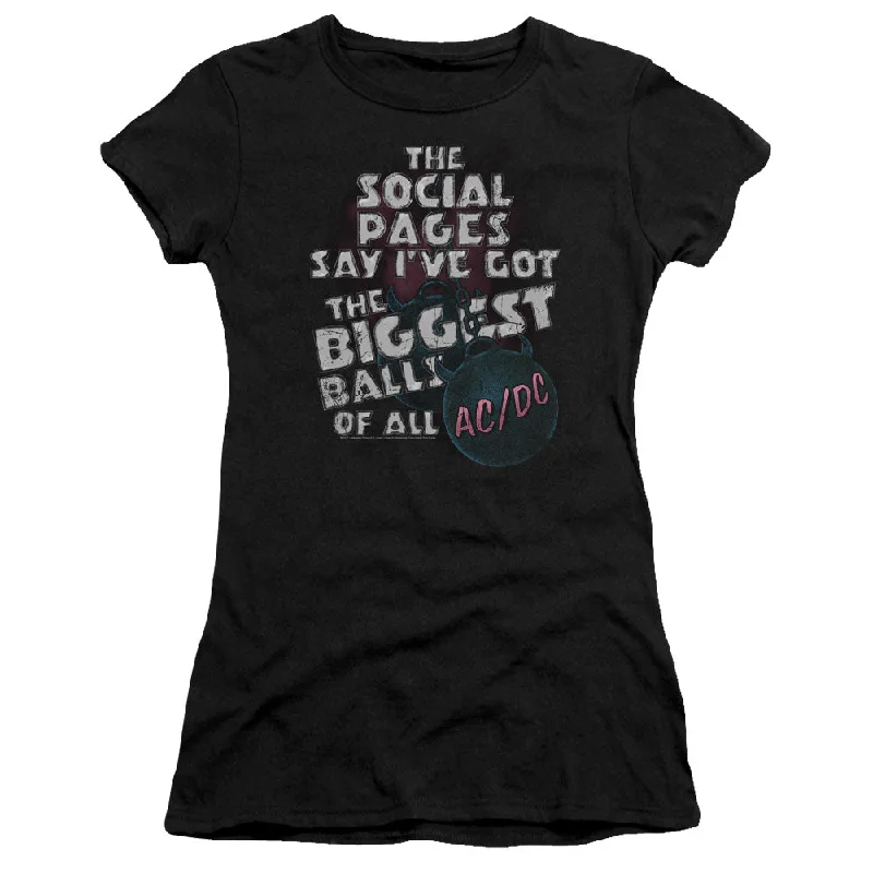 Bonus Savings AC/DC Big Balls Song Lyrics Juniors Shirt