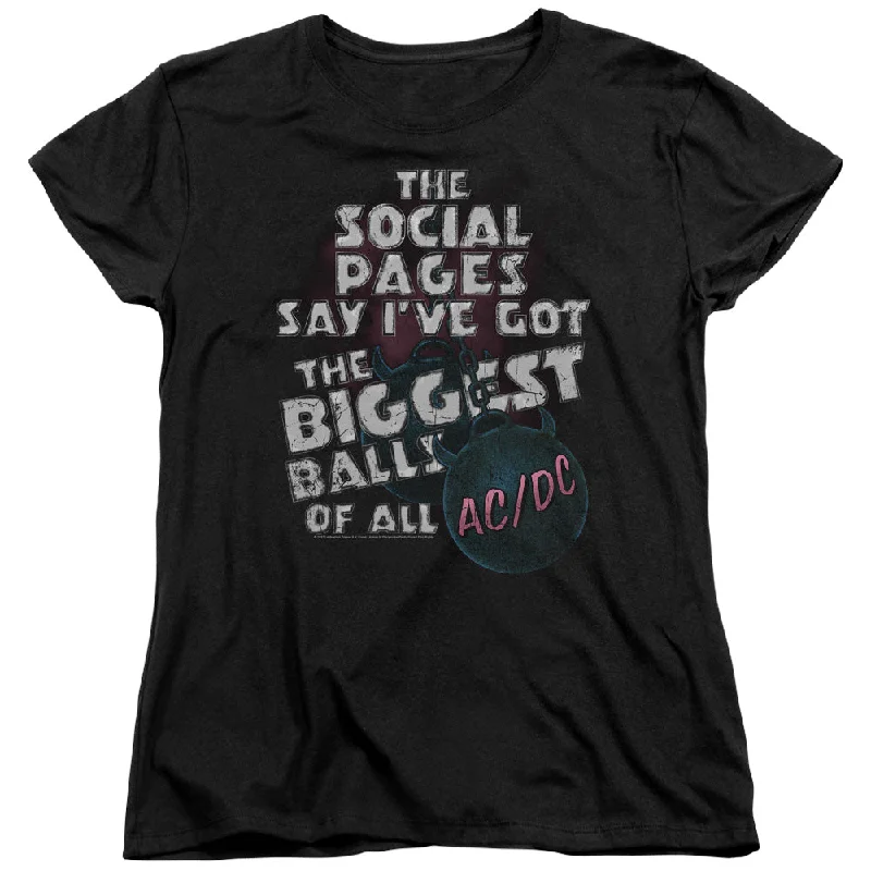 Big Discounts AC/DC Big Balls Song Lyrics Womens Shirt