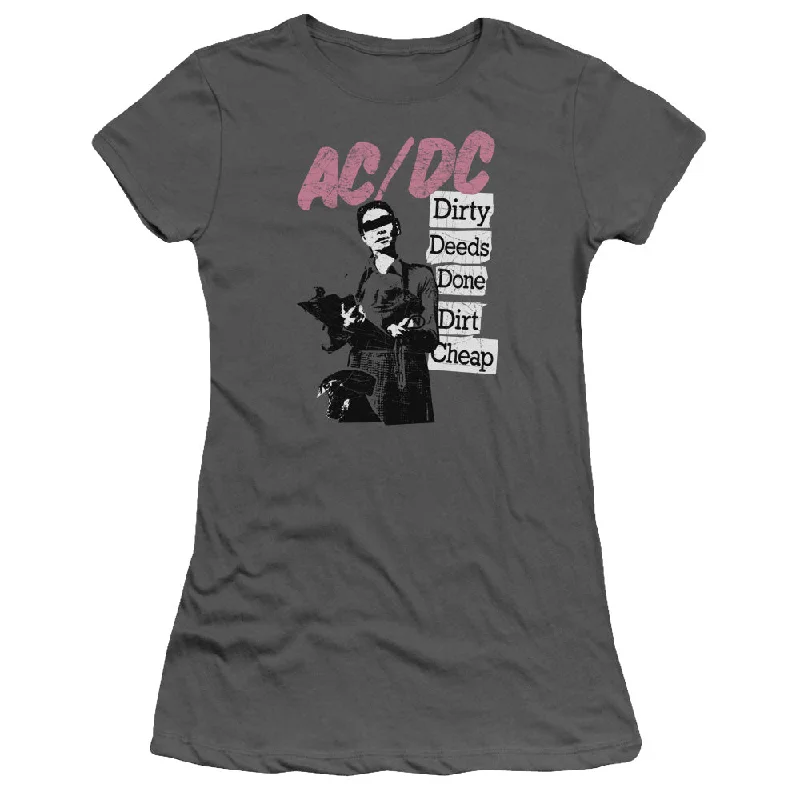 Don't Wait AC/DC Dirty Deeds Done Dirt Cheap Juniors Shirt