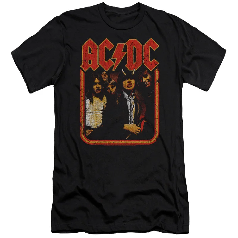 Big Discounts AC/DC Distressed Group Photo Black Premium T-shirt
