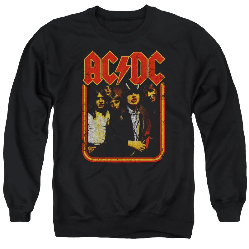 Price Drop AC/DC Distressed Group Photo Black Sweatshirt