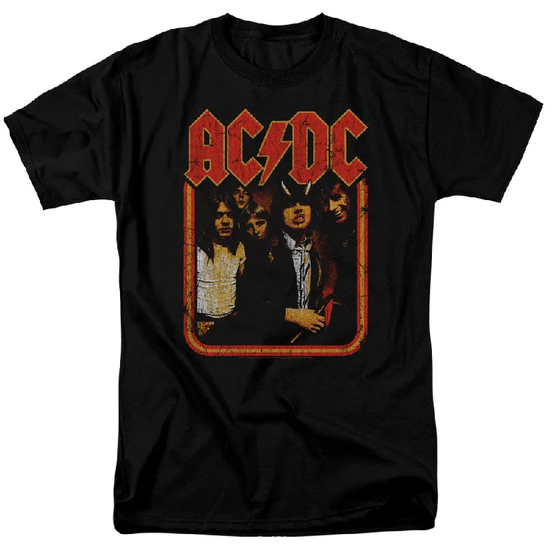 Bargain Prices AC/DC Distressed Group Photo Black Tall T-shirt