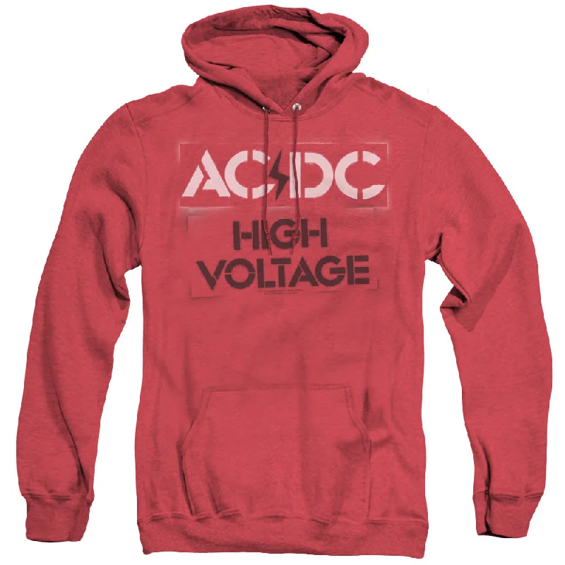 Deal Dash AC/DC High Voltage Red Heather Hoodie