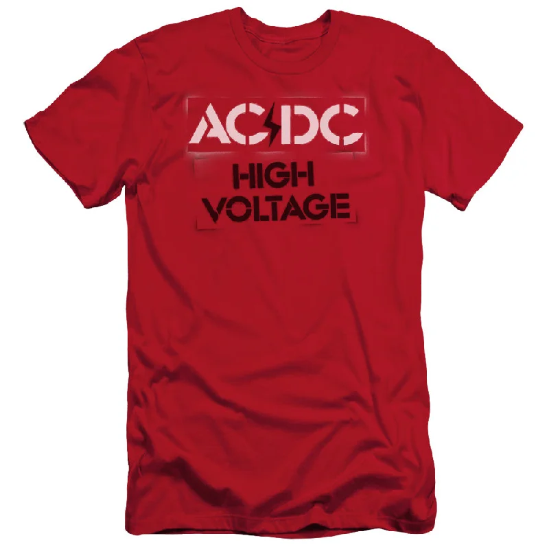 Great Deals AC/DC High Voltage Red Slim Fit T-shirt