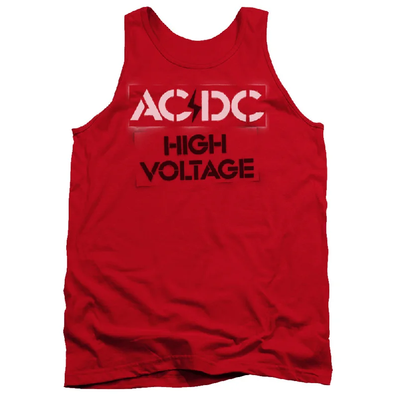 Hurry In AC/DC High Voltage Red Tank Top