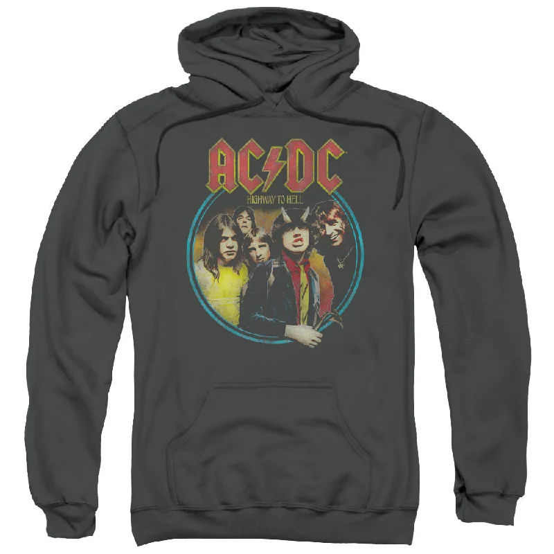 Savings Galore AC/DC Highway to Hell Group Photo Charcoal Pullover Hoodie