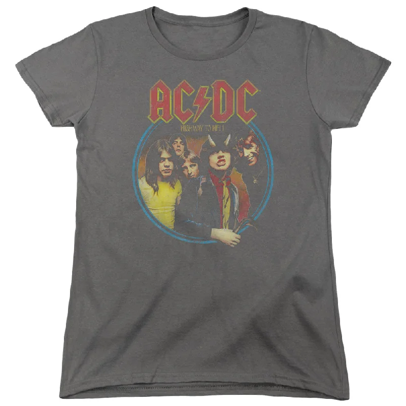 Great Deals AC/DC Highway to Hell Group Photo Womens Shirt