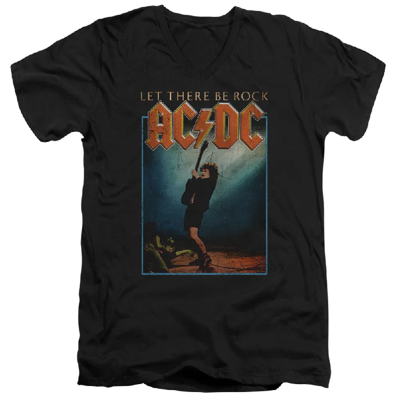 Amazing Deals AC/DC Let There Be Rock Black V-neck Shirt