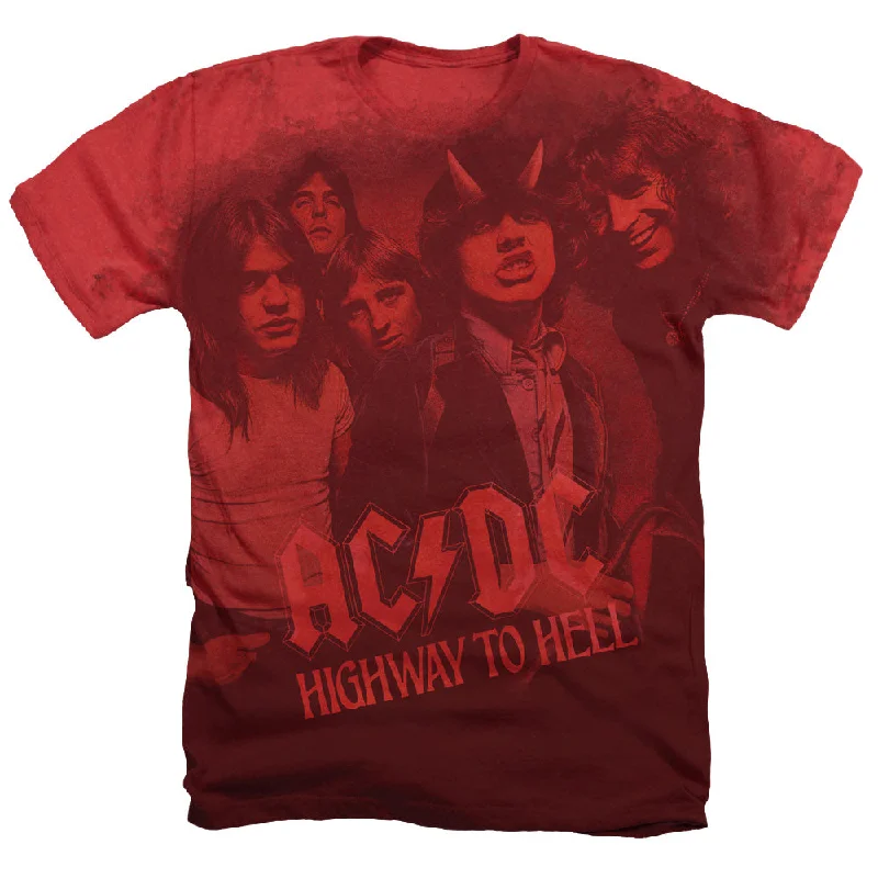 One-DAY Sale AC/DC Shirt Highway to Hell Group Heather T-Shirt