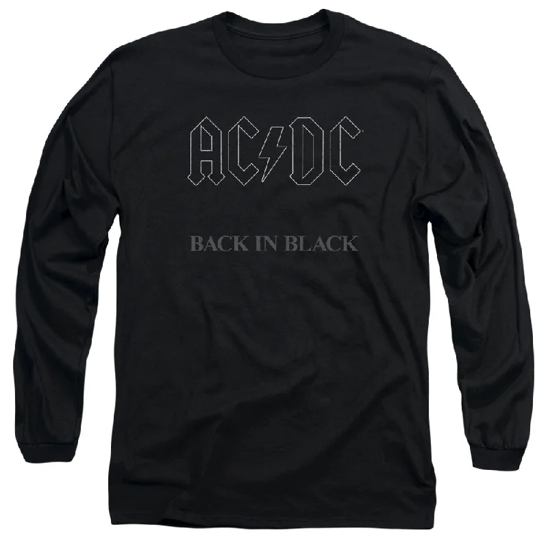 Crazy Deals AC/DC T-Shirt Back in Black Long Sleeve Shirt